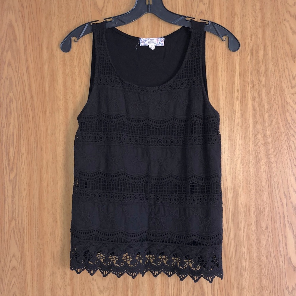 Black Lace Tank Top